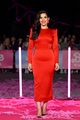 margot robbie changes into red minidress for barbie vip photocall in london 05