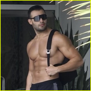 Sam Asghari Looks Ripped in New Shirtless Photos from Gym Session